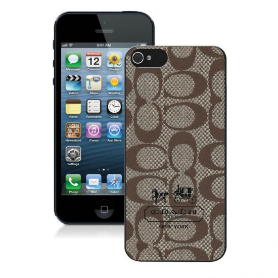 Coach In Signature Beige iPhone 5 5S Cases AIX